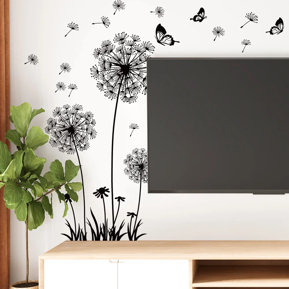 Simple Dandelion Wall Decal | Room Decor removable peel and stick wall decal by HomeDecorDecals.