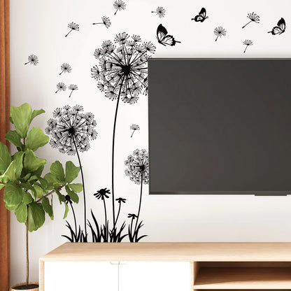 Simple Dandelion Wall Decal | Room Decor removable peel and stick wall decal by HomeDecorDecals.