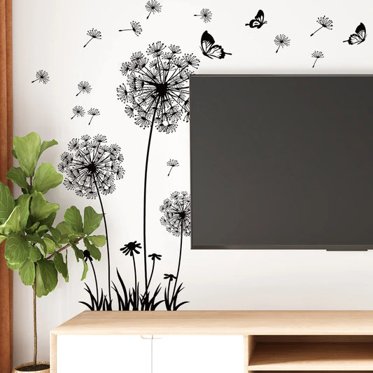 Simple Dandelion Wall Decal | Room Decor removable peel and stick wall decal by HomeDecorDecals.