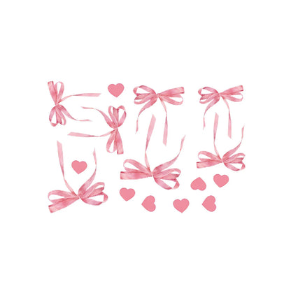 Additional view of Pink Bow Love Wall Sticker | Home Decor by HomeDecorDecals.