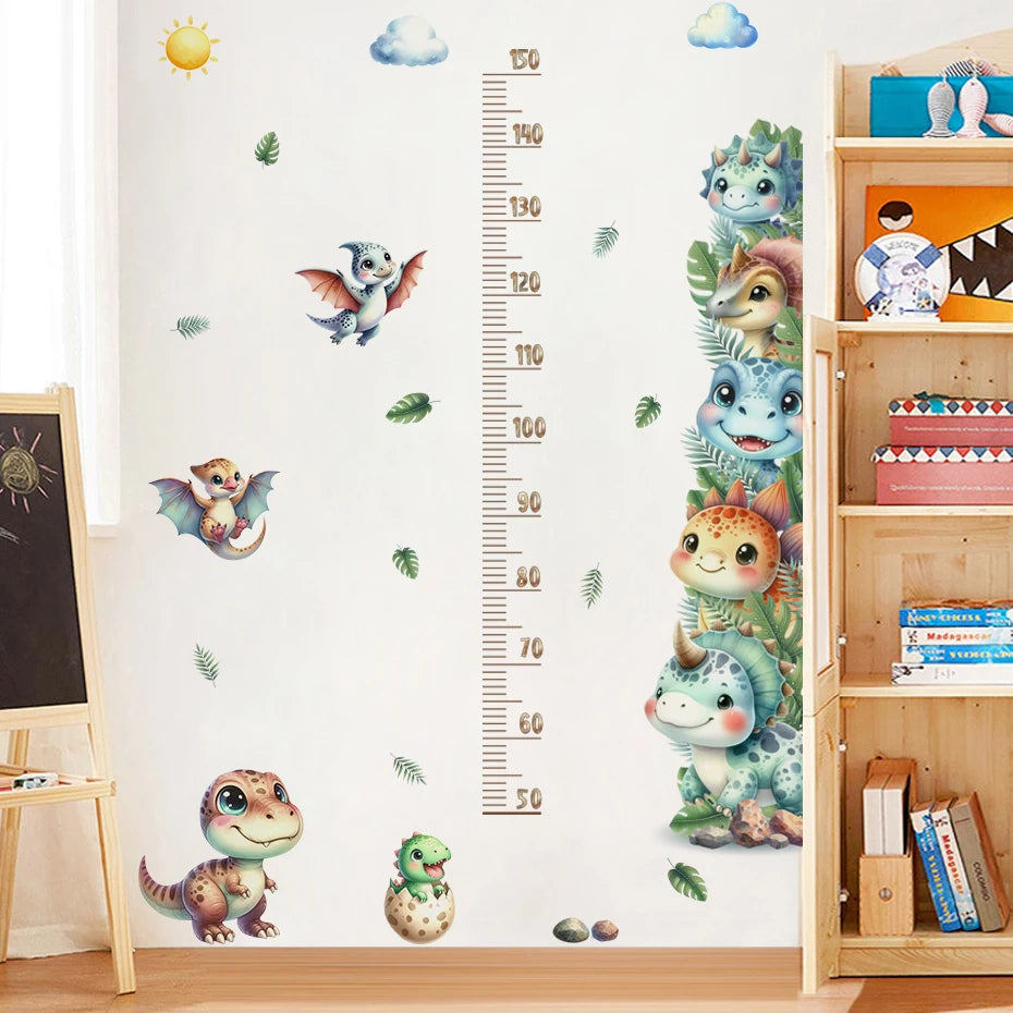 Cartoon Cute Dinosaur Wall Stickers for Children Room Boy Kids Room Living Room Nursery Background Decoration Wall Decals-HomeDecorDecals_com