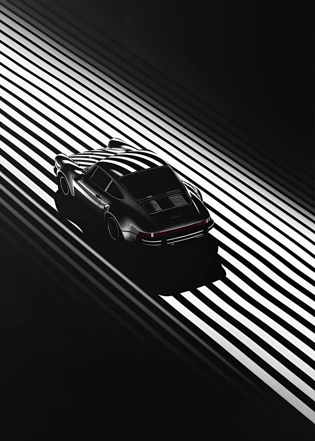 Black and White Luxury Car Art Poster Poster Canvas Painting Print Home Living Room Bedroom Entrance Bar Cafe Art Decoration-HomeDecorDecals_com