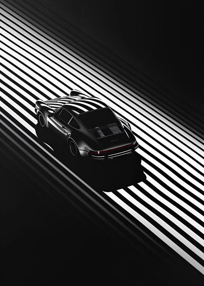 Black and White Luxury Car Art Poster Poster Canvas Painting Print Home Living Room Bedroom Entrance Bar Cafe Art Decoration-HomeDecorDecals_com