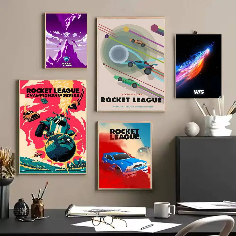 game R-Rocket L-League Poster Self-adhesive Art Waterproof Paper Sticker Coffee House Bar Dorm Room Wall Decor-HomeDecorDecals_com