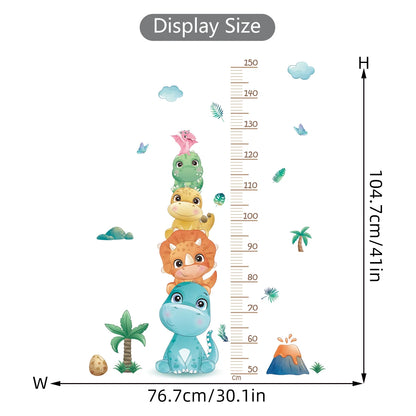 Cute Unicorn Animals Height Measurement Wall Stickers for Kids Room Bedroom Nursery Home Decoration Wall Decals-HomeDecorDecals_com