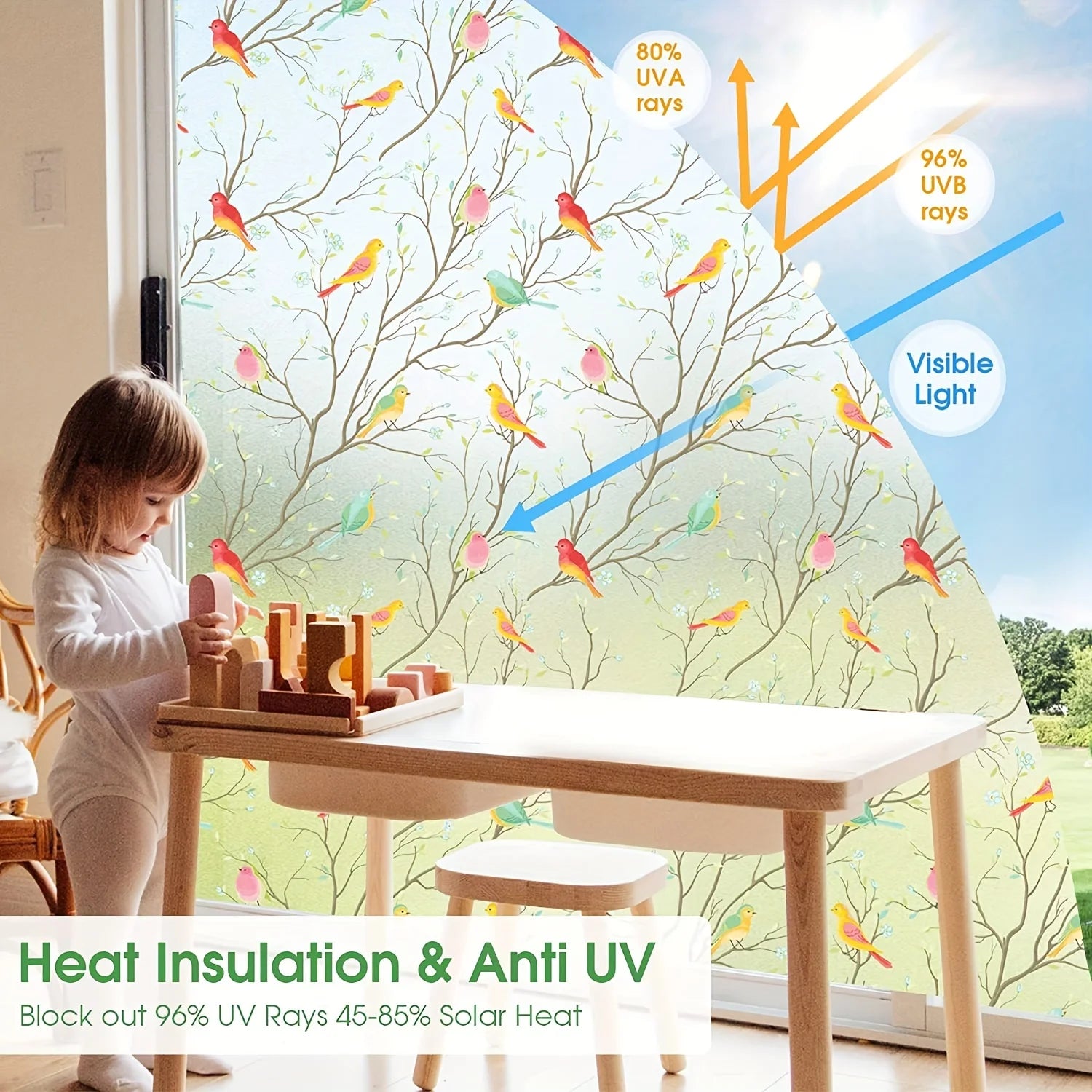 Cling Sun Blocking Window Film | Home Decor design details by HomeDecorDecals.