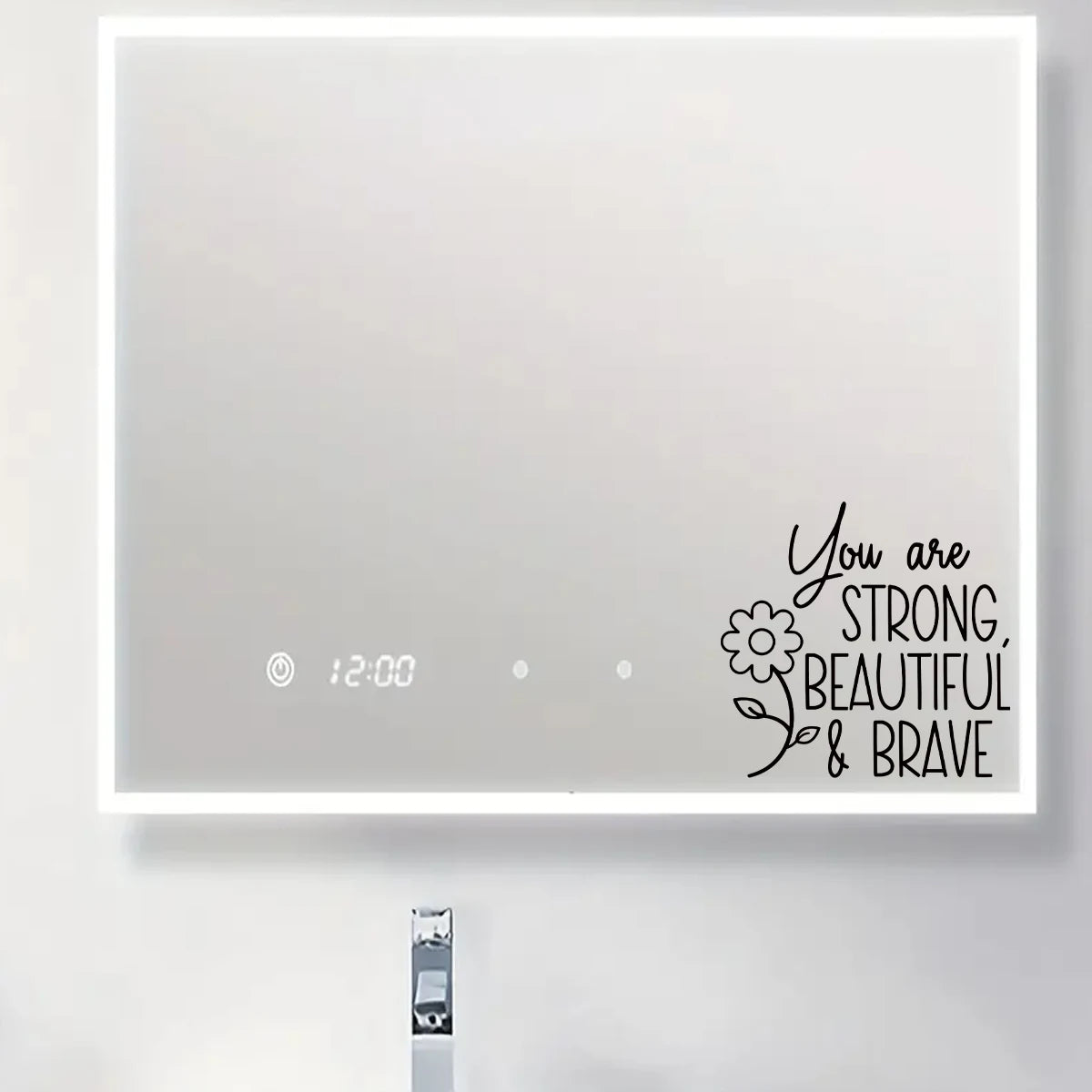 Beautiful Text and Flower Wall Decal | Home Decor displayed in room decor by HomeDecorDecals.