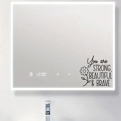 Beautiful Text and Flower Wall Decal | Home Decor displayed in room decor by HomeDecorDecals.