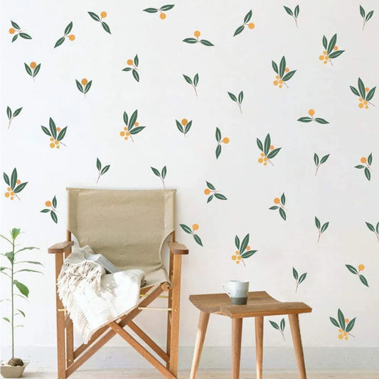 Nordic Green Leaves Wall Decal | Home Decor by HomeDecorDecals.
