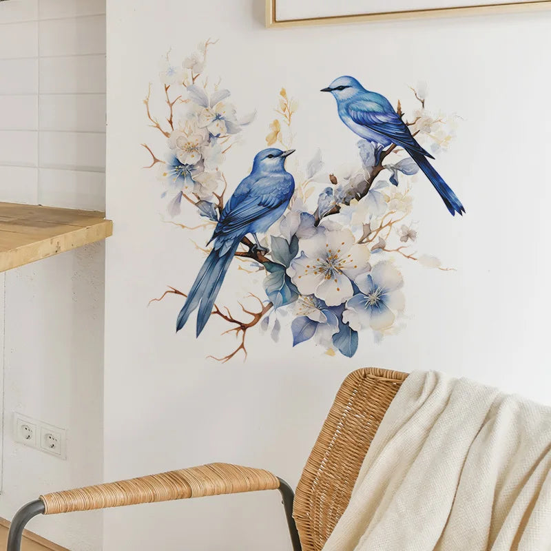 Branches Flower and Birds Wall Decal | Home Decor by HomeDecorDecals.