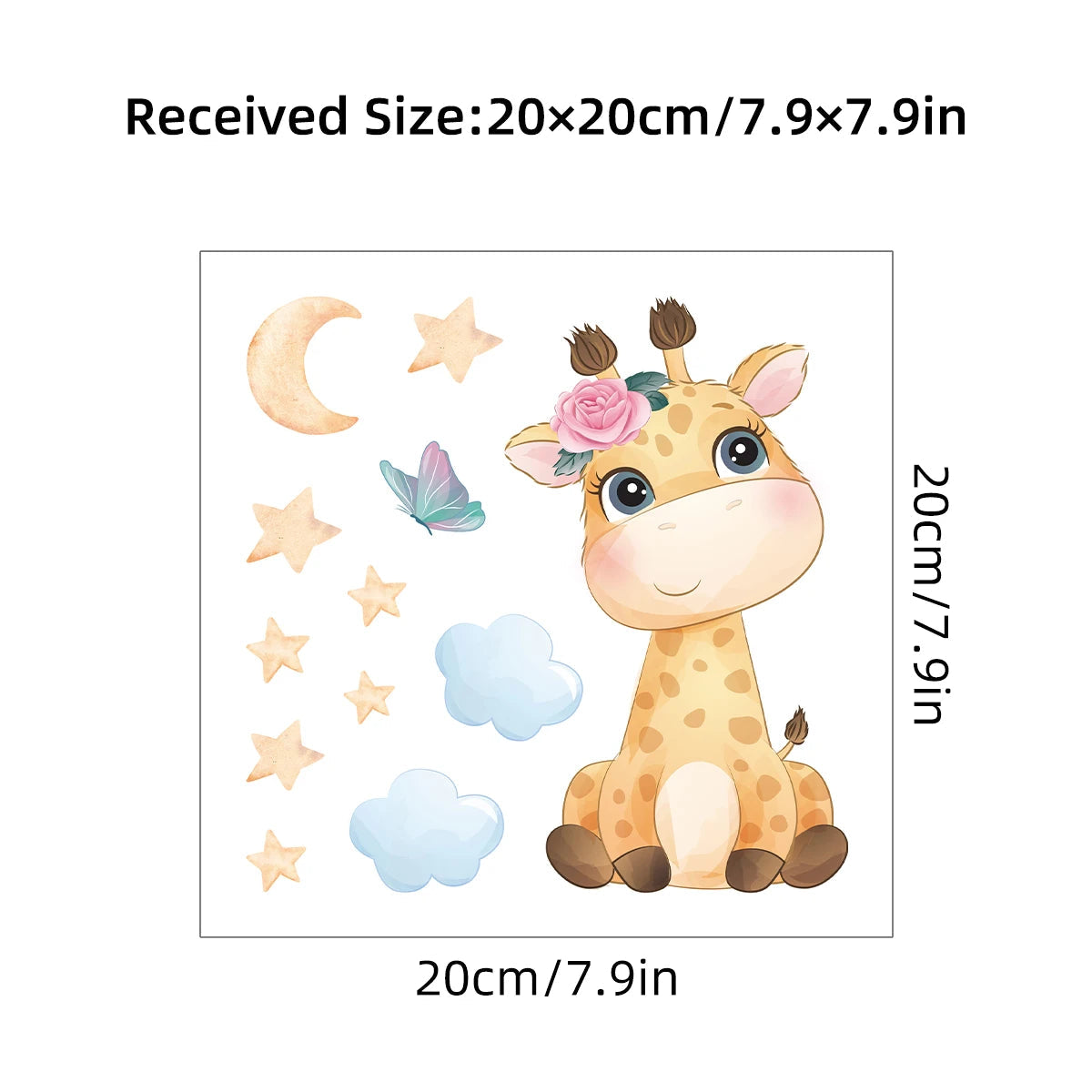 1pcs Cartoon Cute Giraffe Removable Switch Sticker for Kids Room Decor Children Bedroom Wall Decals Home Decoration-HomeDecorDecals_com