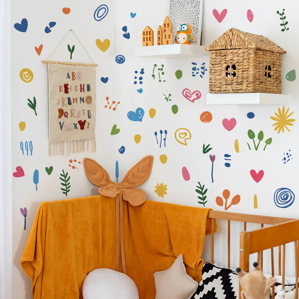 Close-up view of Simple Pattern DIY Wall Decal | Room Decor by HomeDecorDecals.