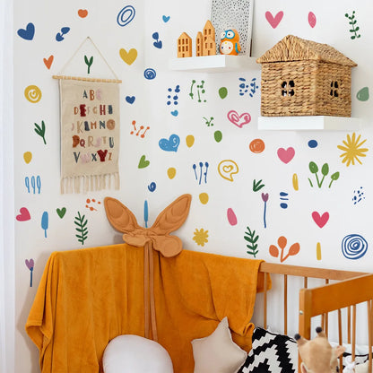 Close-up view of Simple Pattern DIY Wall Decal | Room Decor by HomeDecorDecals.