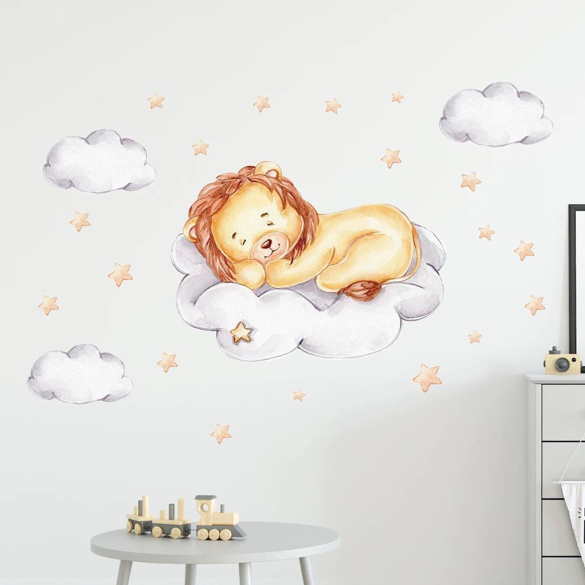 Cartoon Pink Elephant Wall Decal-HomeDecorDecals_com