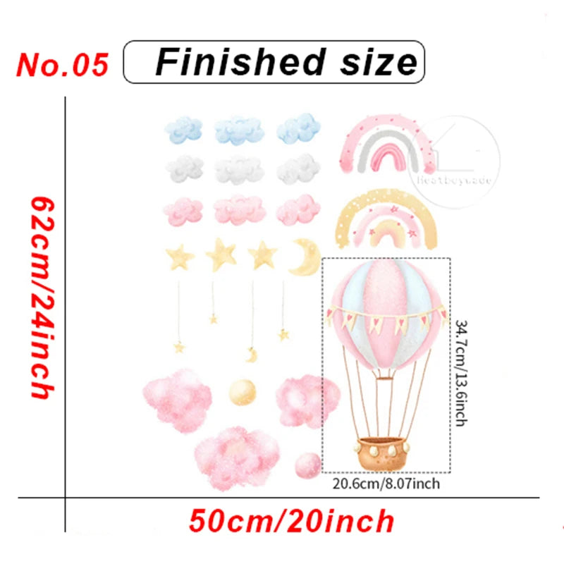 1x Cartoon Arch Rainbow DIY Wall Stickers for Baby Room Kids Bedroom Nursery Window Decor Removable PVC Decals Home Pieces Mural-HomeDecorDecals_com