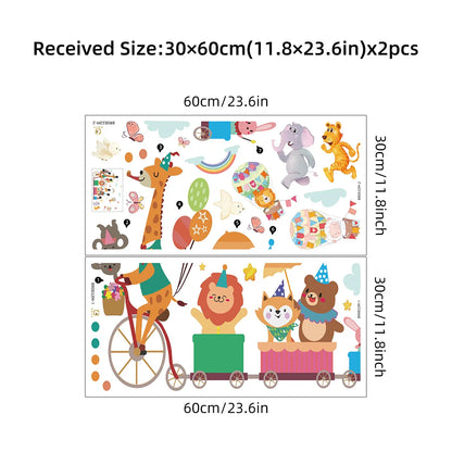 Cartoon Planet Rocket Height Measurement Wall Stickers for Kids Room Baby Boy Room Height Roller Grow Up Chart Wall Decals Mural-HomeDecorDecals_com