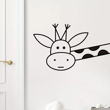 1pcs PVC Funny Giraffe Pattern Wall Stickers for Kids Room Decoration Windows Children Home Decor Bedroom Removable Wall Decals-HomeDecorDecals_com