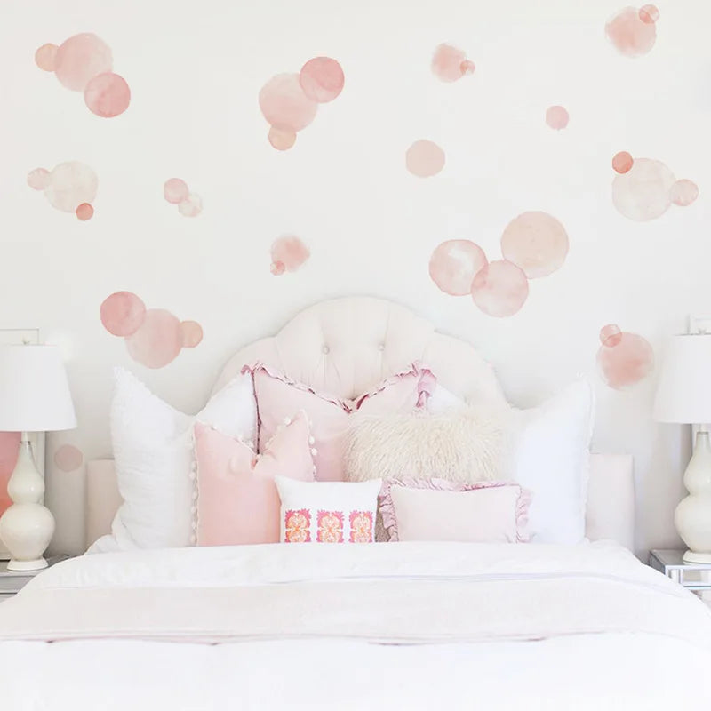 Pink Polka Dot Wall Decal | Home Decor by HomeDecorDecals.