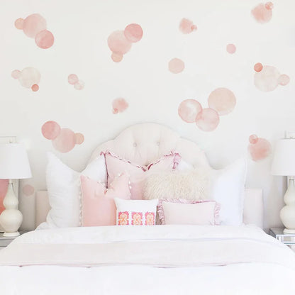 Pink Polka Dot Wall Decal | Home Decor by HomeDecorDecals.