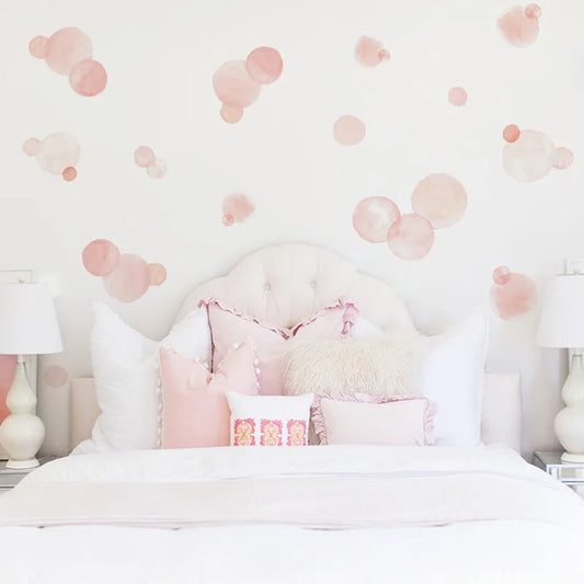 Pink Polka Dot Wall Decal | Home Decor by HomeDecorDecals.