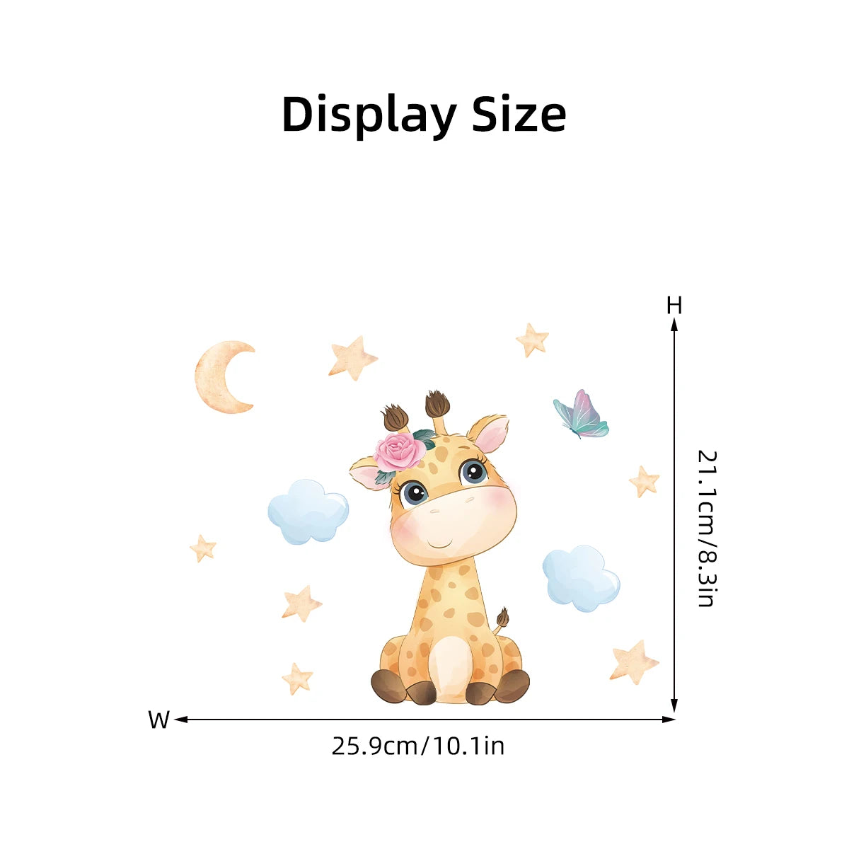 1pcs Cartoon Cute Giraffe Removable Switch Sticker for Kids Room Decor Children Bedroom Wall Decals Home Decoration-HomeDecorDecals_com