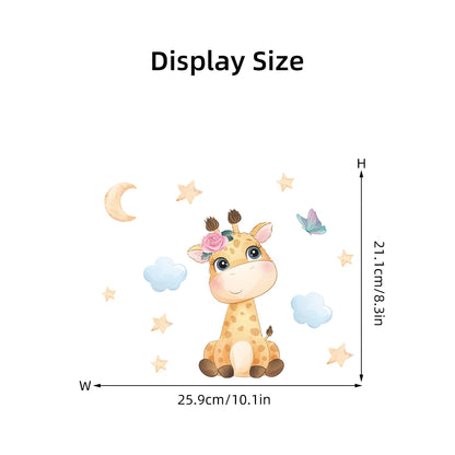 1pcs Cartoon Cute Giraffe Removable Switch Sticker for Kids Room Decor Children Bedroom Wall Decals Home Decoration-HomeDecorDecals_com