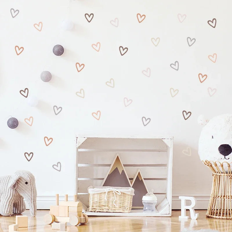 Close-up view of Heart Shape Boho Style Wall Decal | Home Decor by HomeDecorDecals.