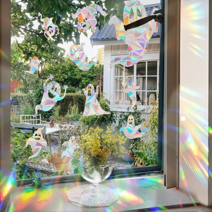 29 Stylels Rainbow Maker Sun Catcher Wall Stickers Cat Bird Star Mushroom Moon Sun DIY Window Glass Electrostatic Prisms Sticker-HomeDecorDecals_com