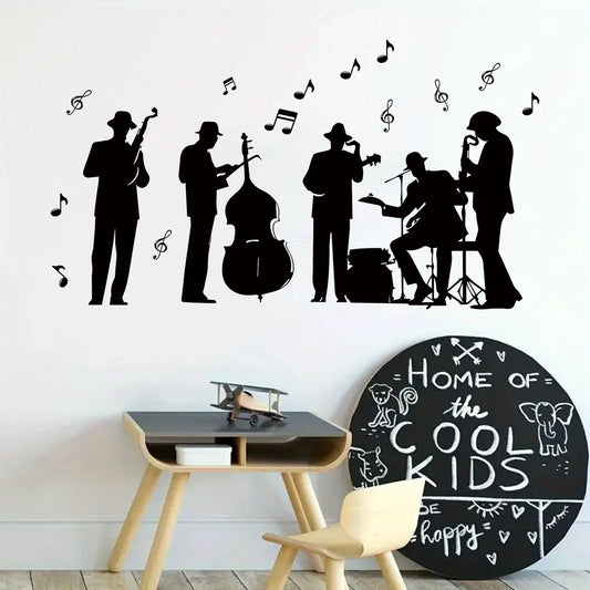 Creative Band Playing Wall Decal | Room Decor removable peel and stick wall decal by HomeDecorDecals.