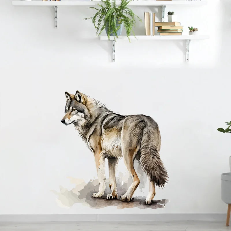 Realistic Wolf Wall Decal | Home Decor design details by HomeDecorDecals.