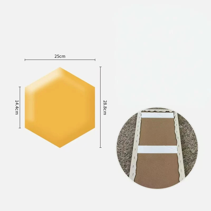 Anticollision Hexagonal Headboard Panel | Room Decor by HomeDecorDecals.