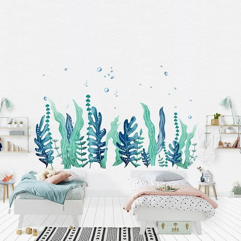 Seaweed and Bubble Wall Decal | Home Decor design details by HomeDecorDecals.