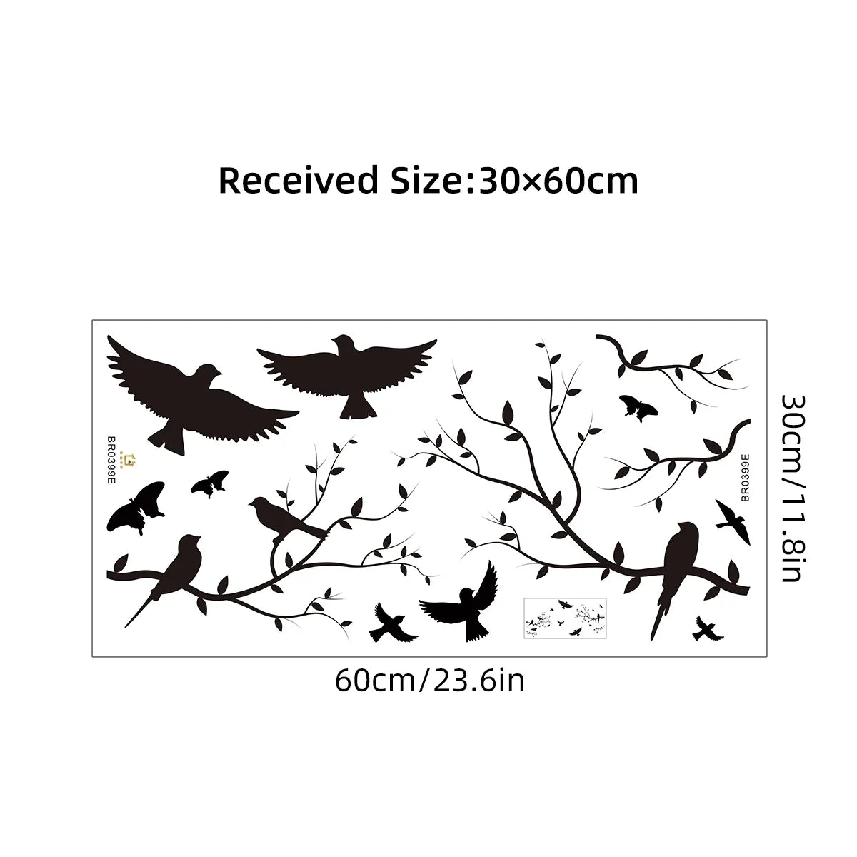 Branch Bird Silhouette Wall Decal | Home Decor displayed in room decor by HomeDecorDecals.