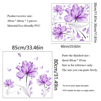 Purple Tulip Flowers Wall Decal | Home Decor home decor design by HomeDecorDecals.