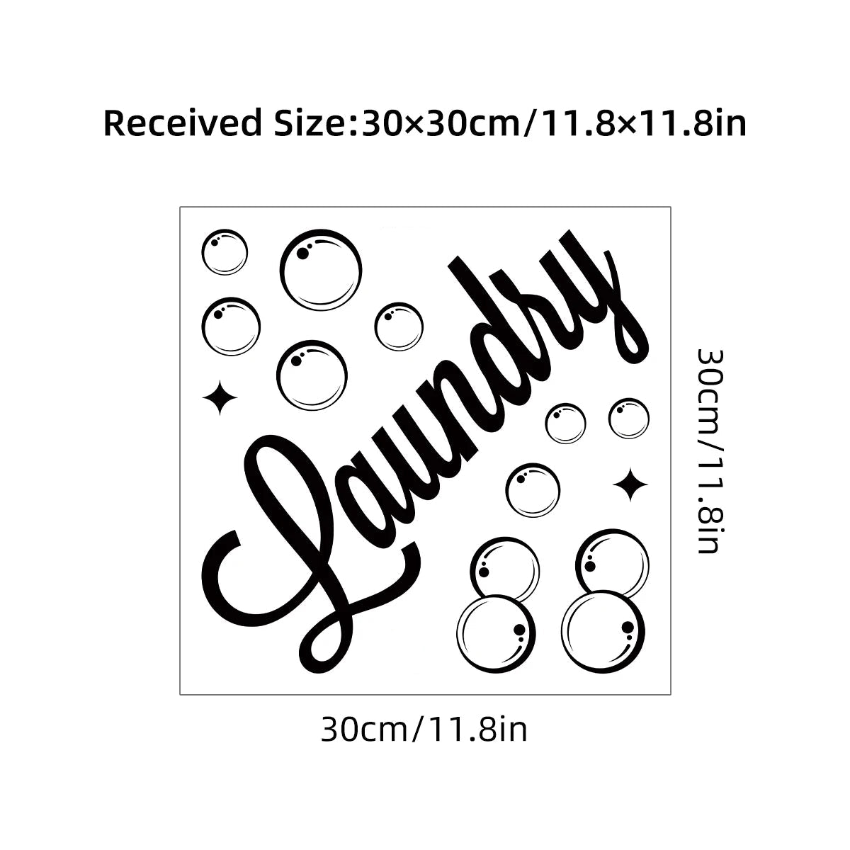 Additional view of Laundry Text Wall Decal | Home Decor by HomeDecorDecals.