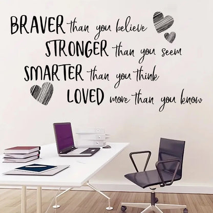Warm Text Wall Decal | Home Decor removable peel and stick wall decal by HomeDecorDecals.