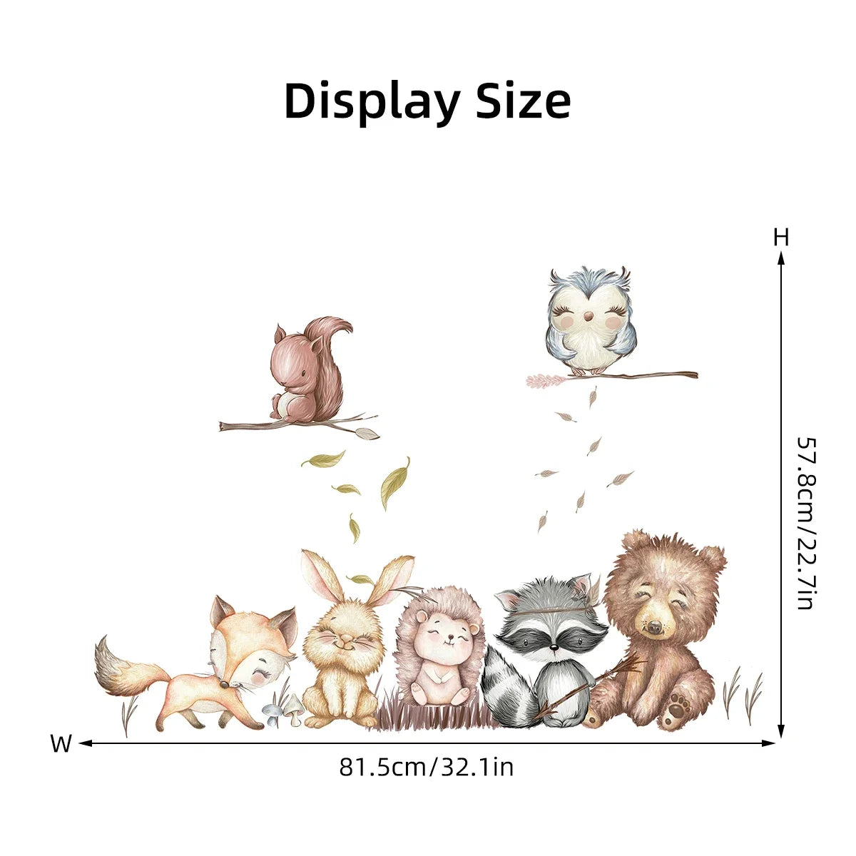1Pc Cartoon Animals Rabbit Bear Wall Sticker Kids Room Wall Decoration Children's Room Bedroom Wall Decals Decor for Living Room-HomeDecorDecals_com