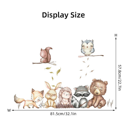 1Pc Cartoon Animals Rabbit Bear Wall Sticker Kids Room Wall Decoration Children's Room Bedroom Wall Decals Decor for Living Room-HomeDecorDecals_com