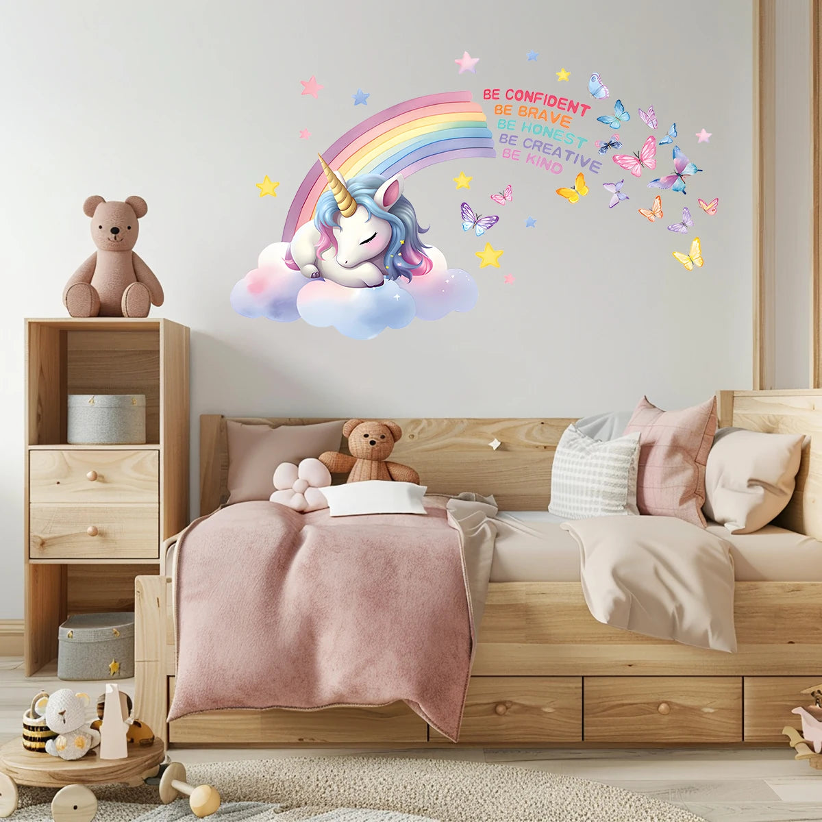 Nordic Bohemian Rainbow Unicorn Wall Sticker-HomeDecorDecals_com