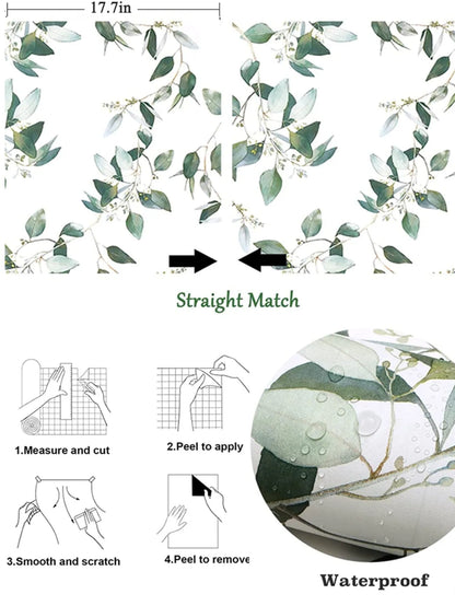 Green Leaf Peel and Stick Wall Decal | Home Decor decorative wall feature by HomeDecorDecals.