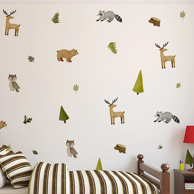 Detailed look at Cartoon Safari Animals Wall Decal | Room Decor by HomeDecorDecals.