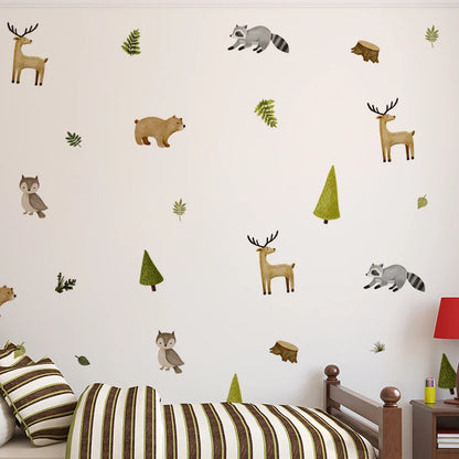 Detailed look at Cartoon Safari Animals Wall Decal | Room Decor by HomeDecorDecals.