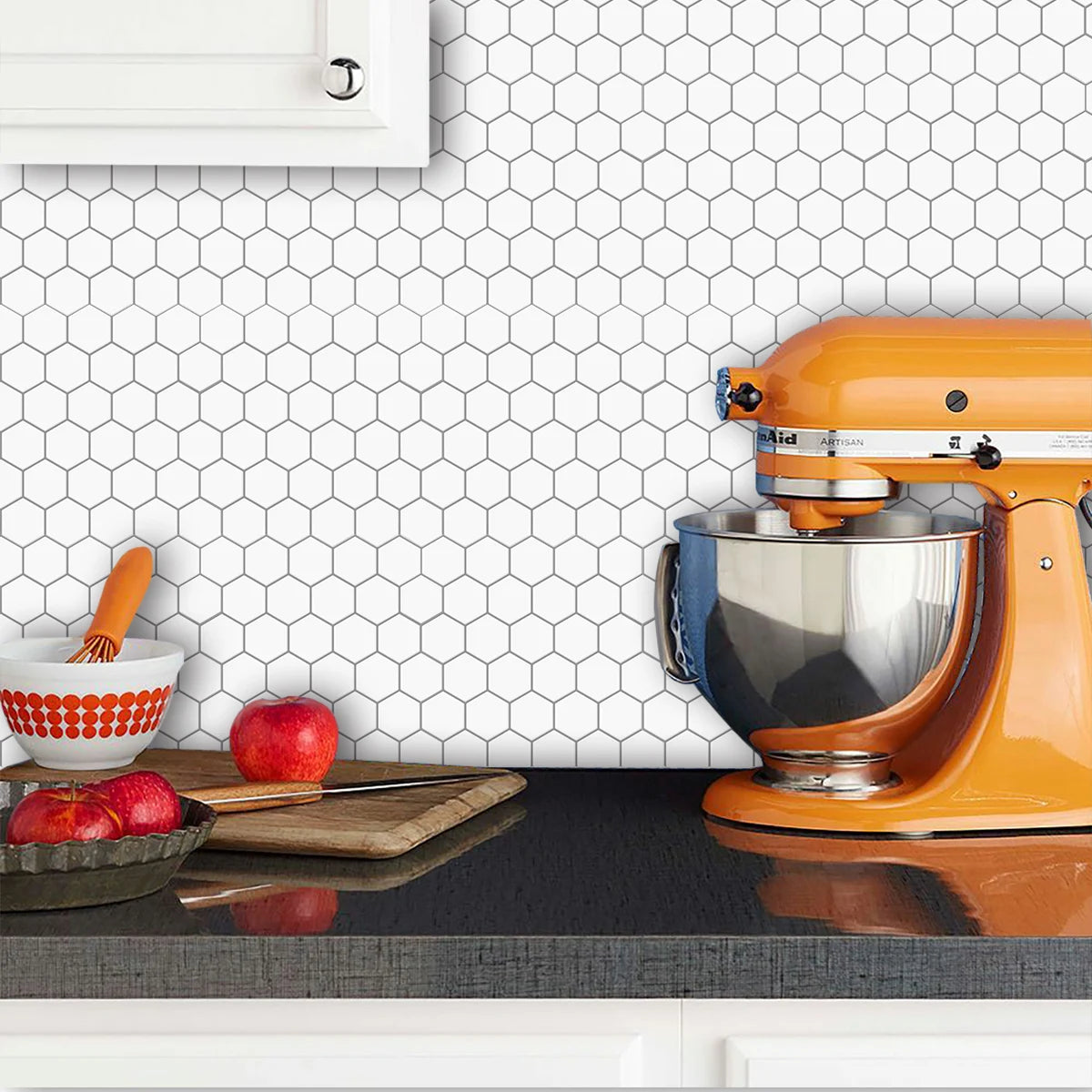 Large Hexagonal Wall Tiles | Home Decor design details by HomeDecorDecals.