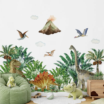 Large Cartoon Dinosaur Wall Decal for Kids-HomeDecorDecals_com