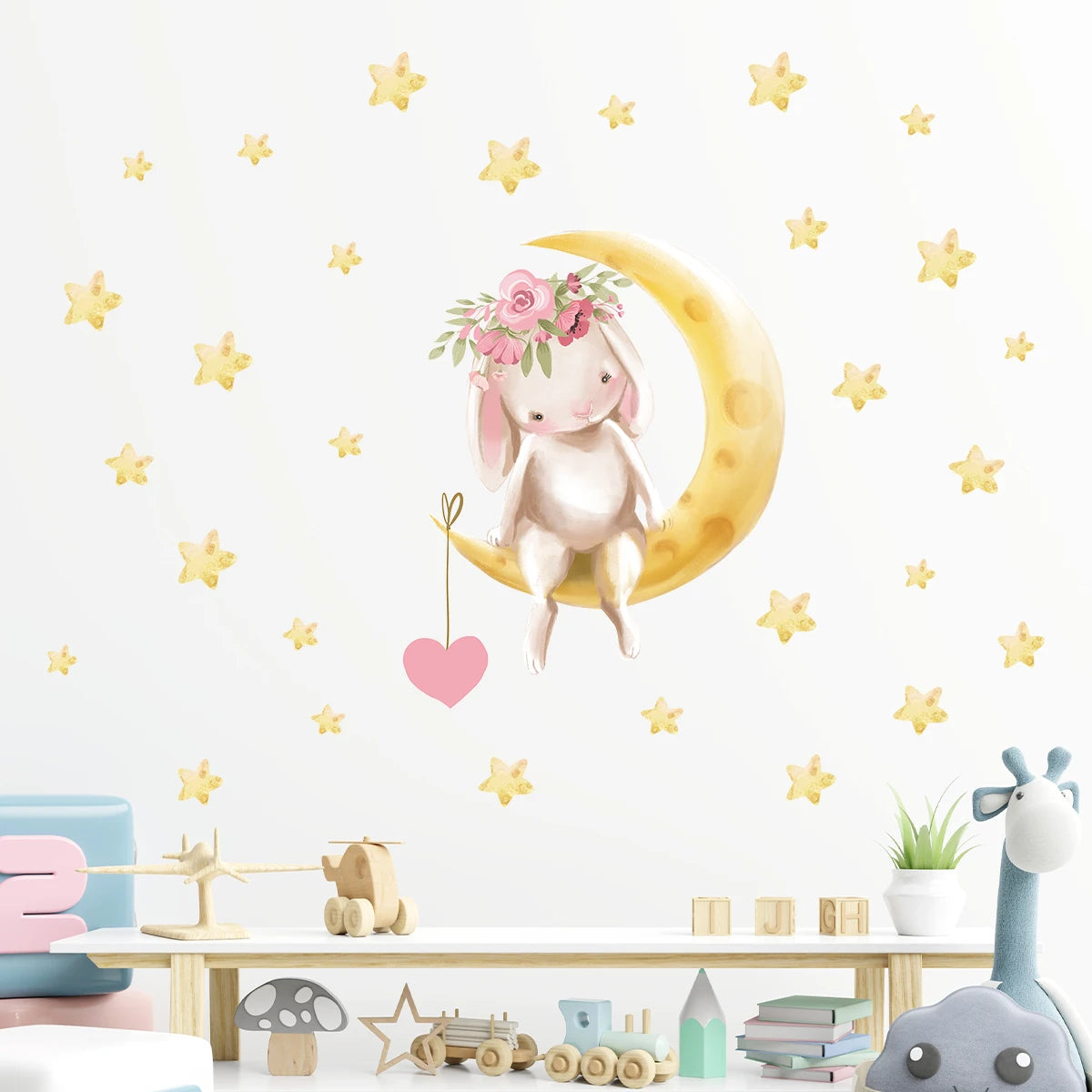Cartoon Pink Elephant Wall Decal-HomeDecorDecals_com