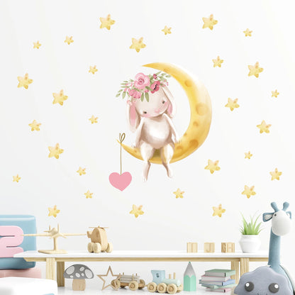 Cartoon Pink Elephant Wall Decal-HomeDecorDecals_com