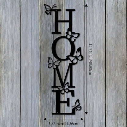 HOME Text and Butterfly Wall Decal | Home Decor displayed in room decor by HomeDecorDecals.