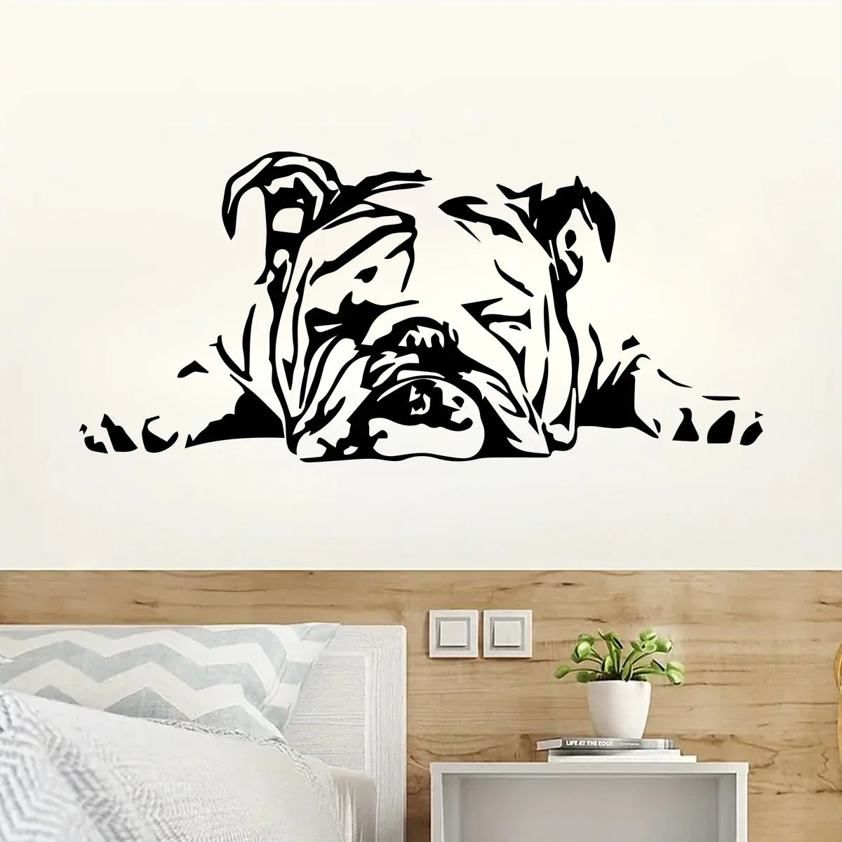 Puppy Lying Down Silhouette Wall Decal | Home Decor design details by HomeDecorDecals.