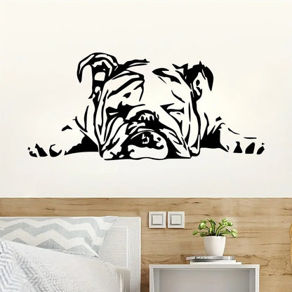 Puppy Lying Down Silhouette Wall Decal | Home Decor design details by HomeDecorDecals.