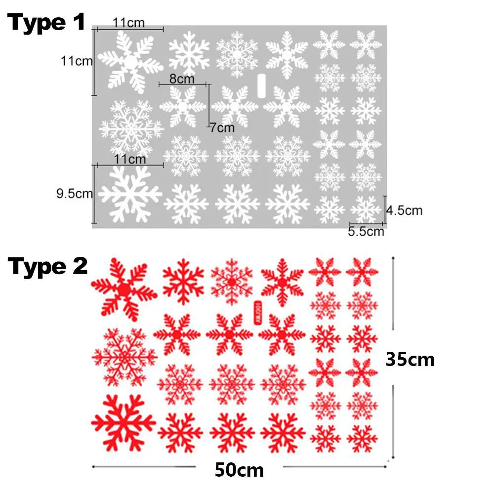 Alternative angle of Christmas Snowflakes Wall Decal | Home Decor by HomeDecorDecals.